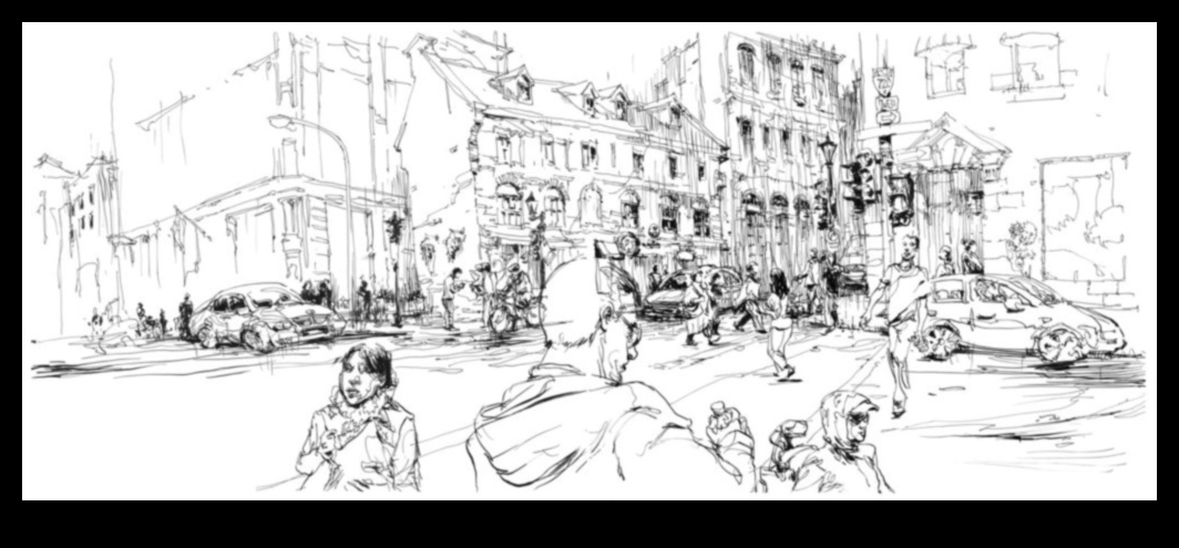 Urban Sketching Diary: Înregistrarea impresiilor din scenele orașului