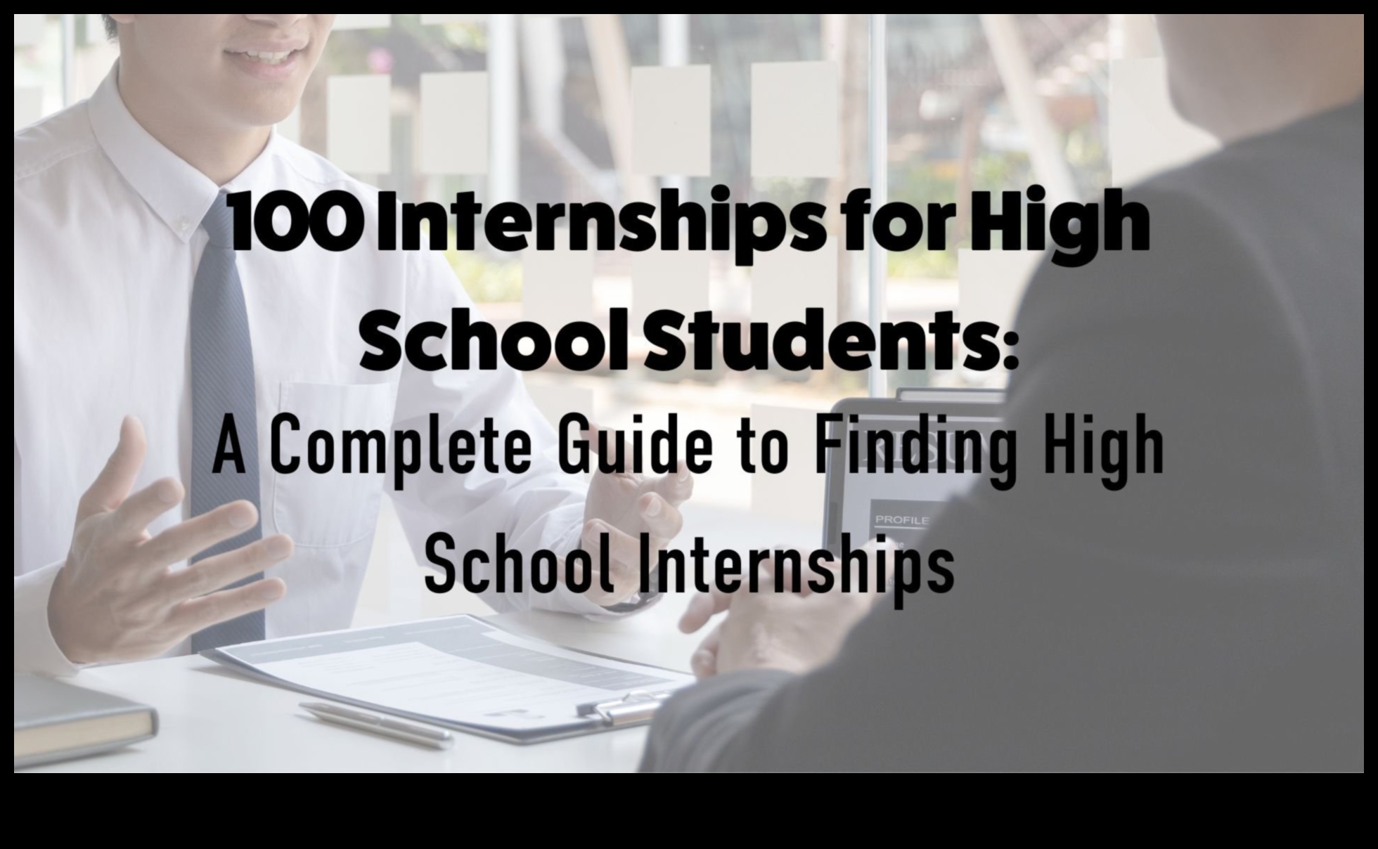 how to get an internship in high school